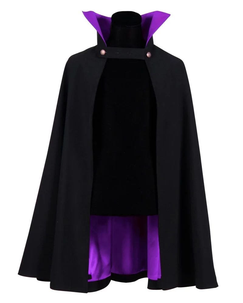 Schwarz-violettes Dracula Cape Deluxe