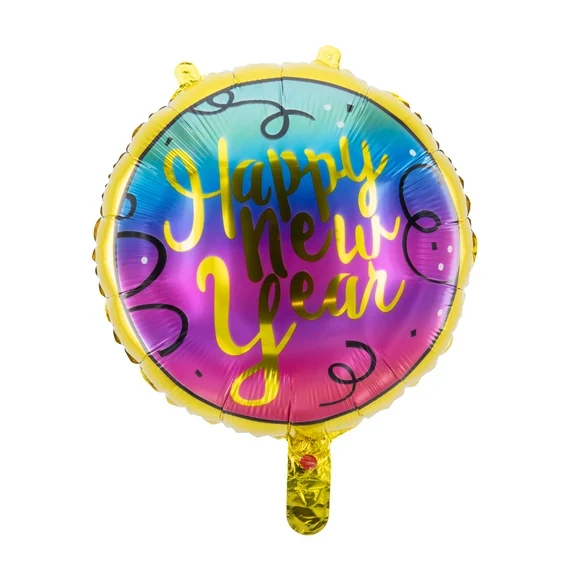 „Happy New Year“-Heliumballon, bunt, leer, 45 cm