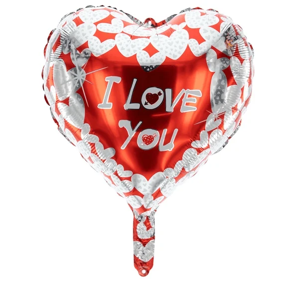 „I Love You“-Heliumballon, Herz, leer, 45 cm