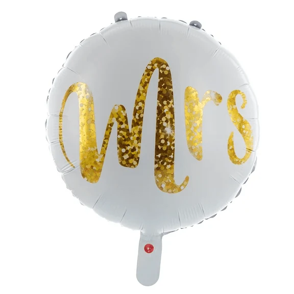 Weißer Heliumballon „Mrs Leeg“, 45 cm