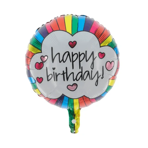 Happy Birthday Heliumballon Regenbogenwolke (leer) 45 cm