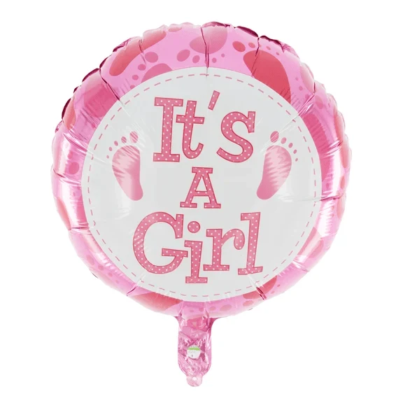 „It’s a Girl“-Heliumballon, rosa, leer, 45 cm
