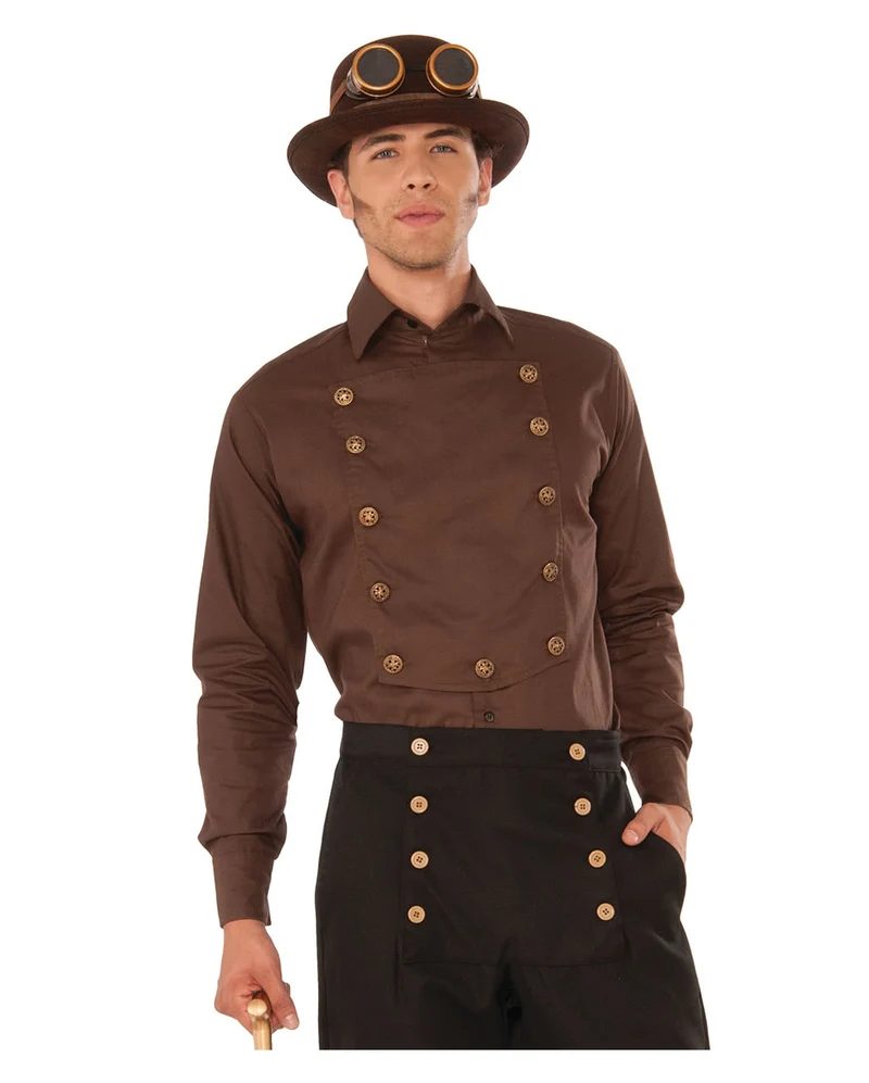 Steampunk Hemd mit Knöpfen