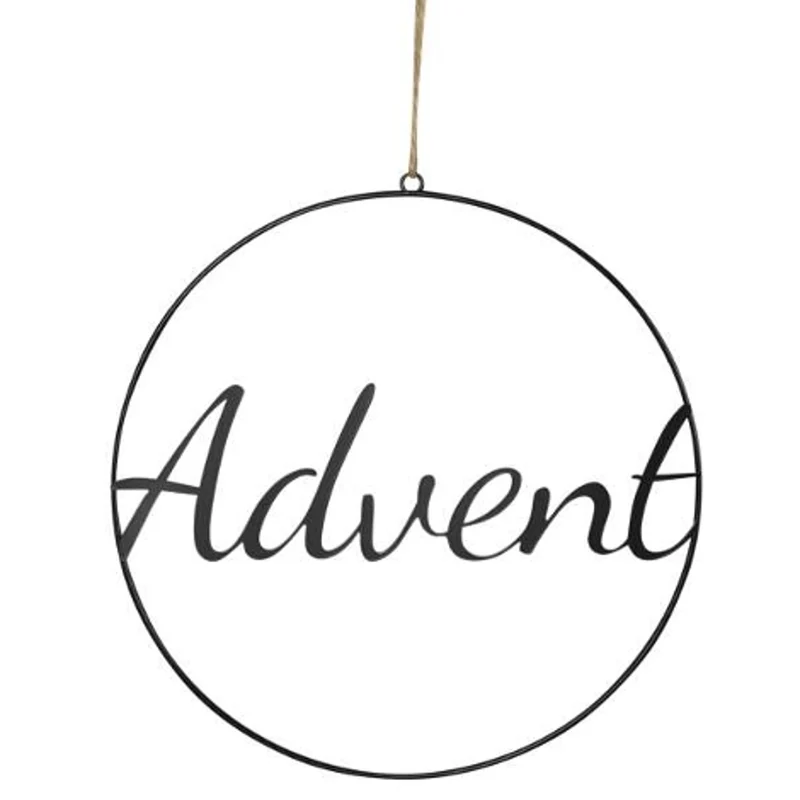 Dekoring Metall Advent Schwarz