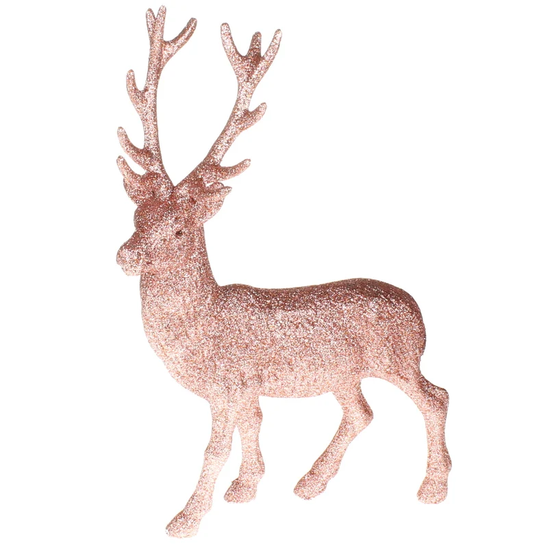 Hirsch Rosa glitzer 30 cm