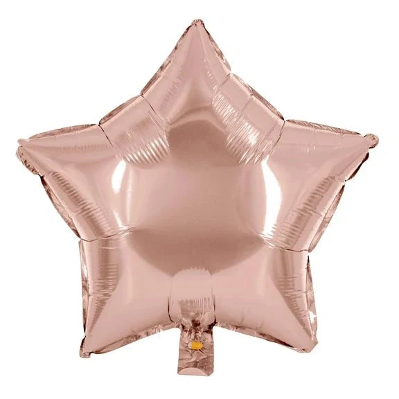 Sternförmiger Heliumballon in Roségold, leer, 45 cm