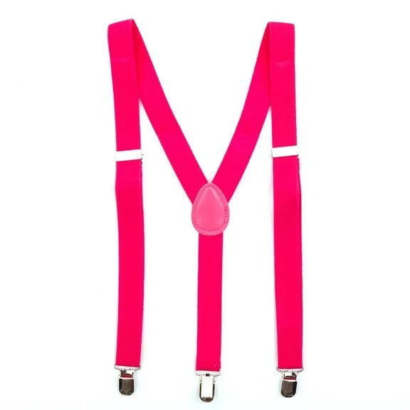 Rosa Hosenträger, einfarbig, Neon