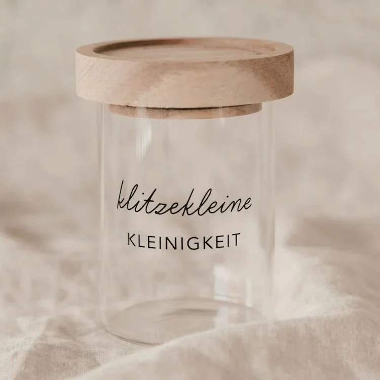 Eulenschnitt Mini Vorratsglas Kleinigkeit schwarz