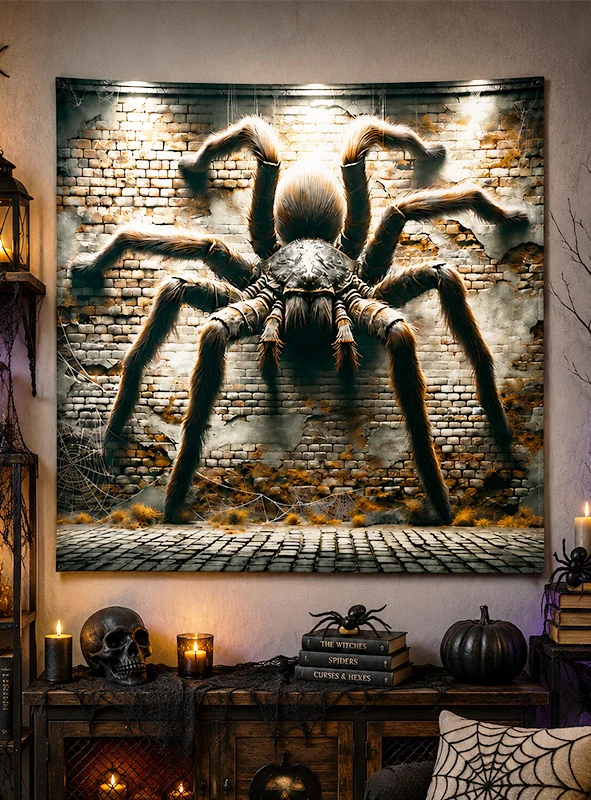 Riesenspinne Fotowand 150x150cm Deko waschbar