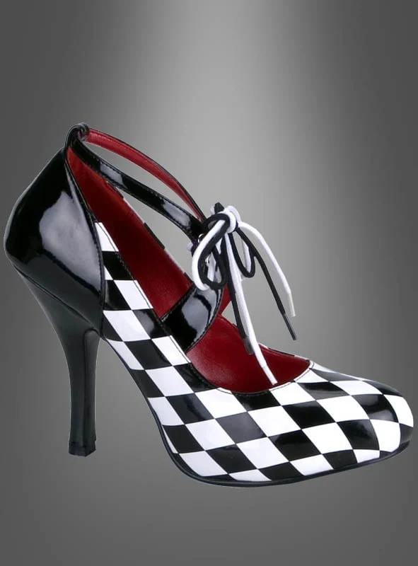 Harlekin Schachbrett Schuhe Clown
