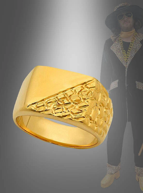 Pompöser Pimp Goldring für Herren