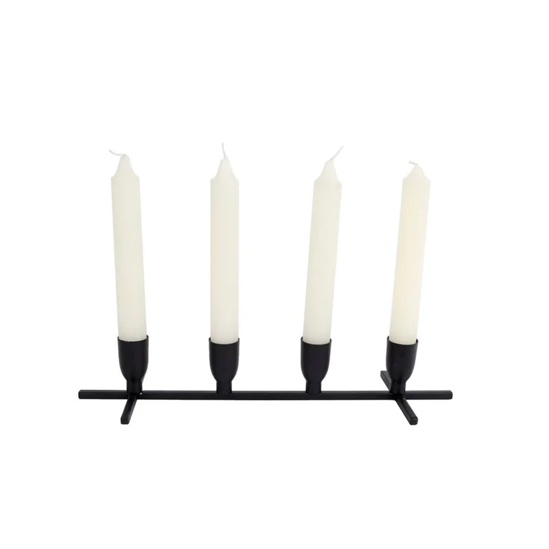 Kerzenständer 4er Metall Schwarz