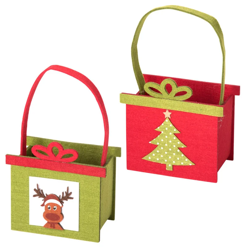Geschenktasche Weihnachten Grün und Rot