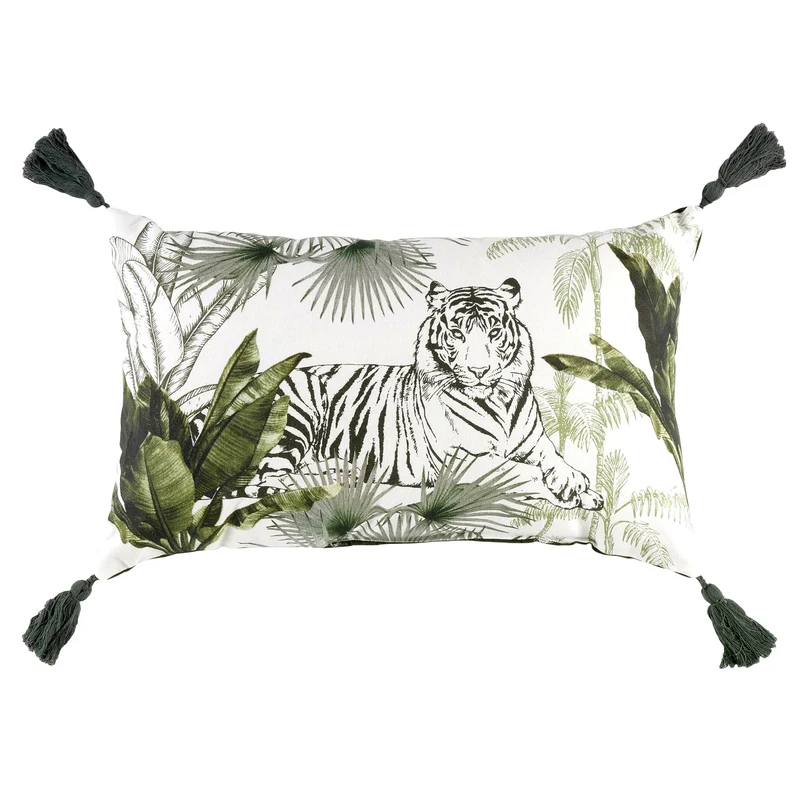 Kissen Tiger Grün 30 x 50 cm