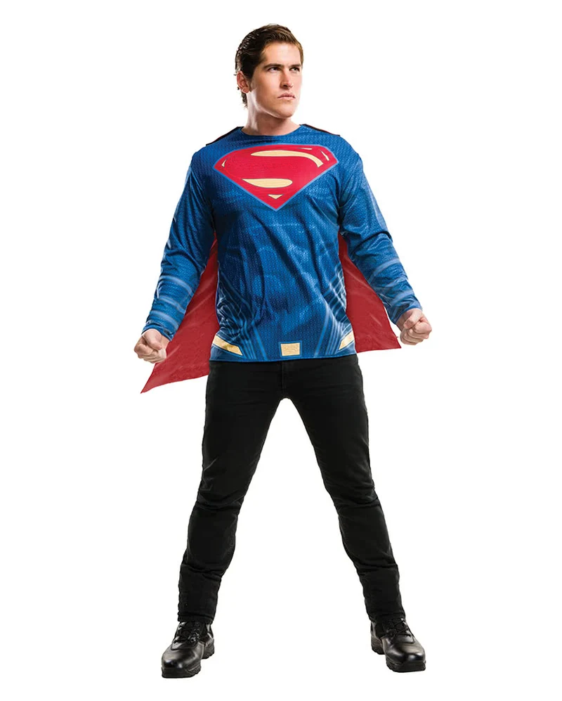 Superman Kostümshirt & Cape für Erwachsene