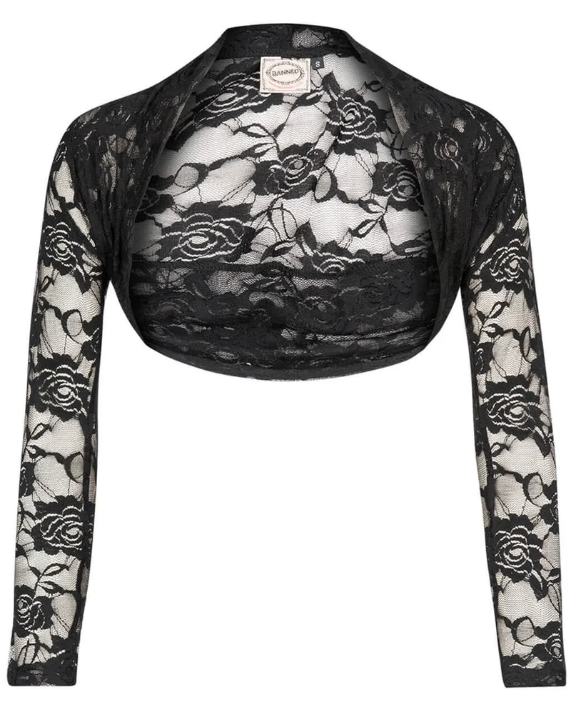 Victorian Spitzenbolero schwarz
