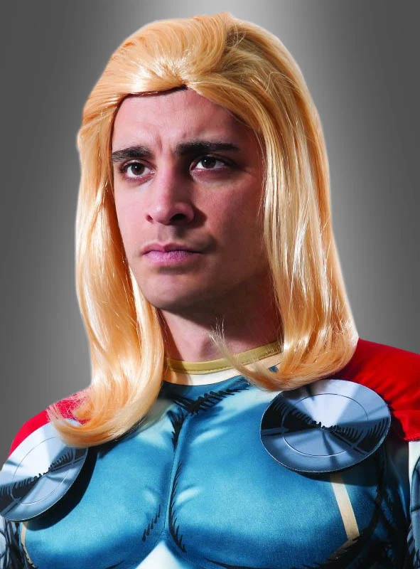 Thor Superheld blonde Perücke