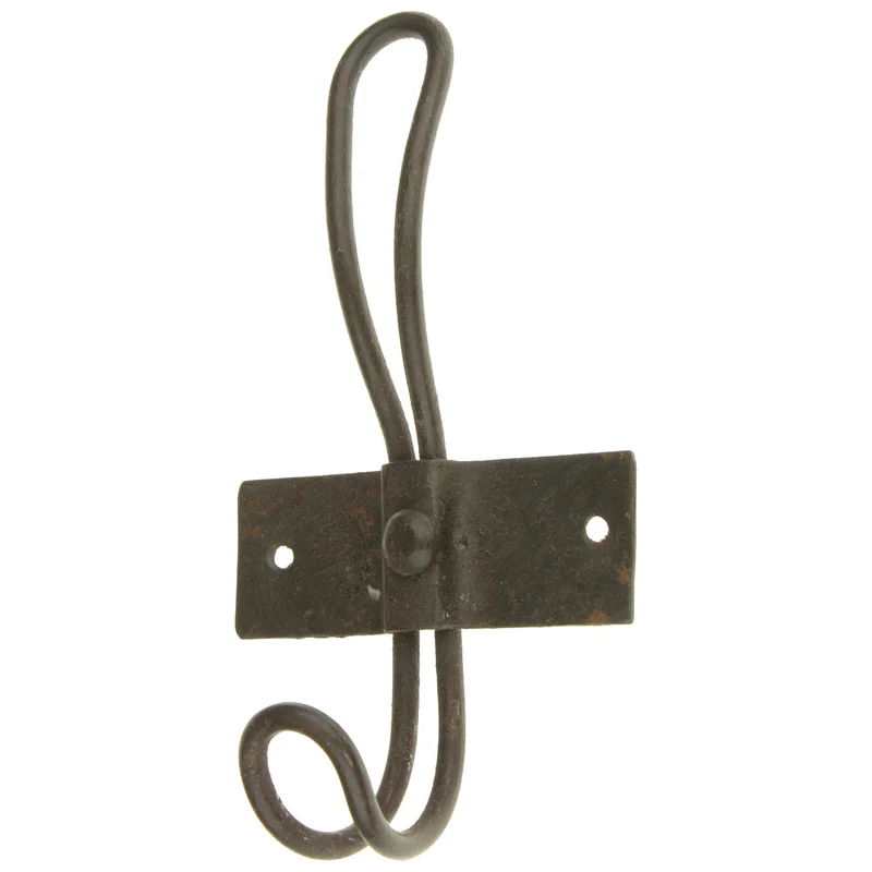 Wandhaken Eisen Schwarz Braun 15 cm