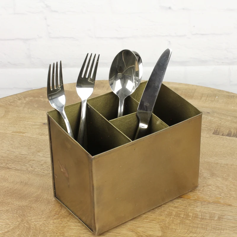 Besteckkasten Messing Metall