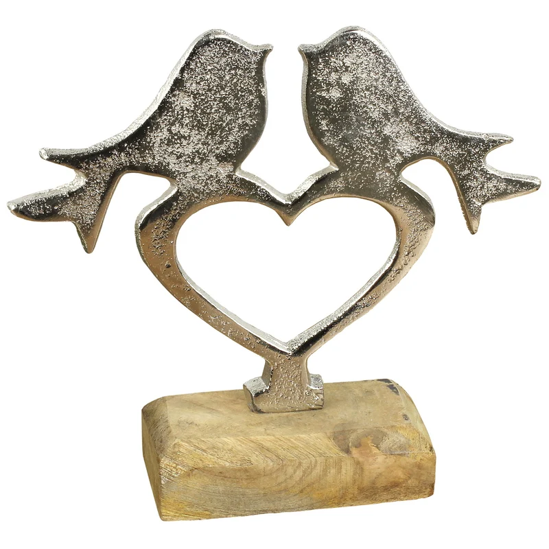 Dekoherz mit Vögel auf Holzsockel
