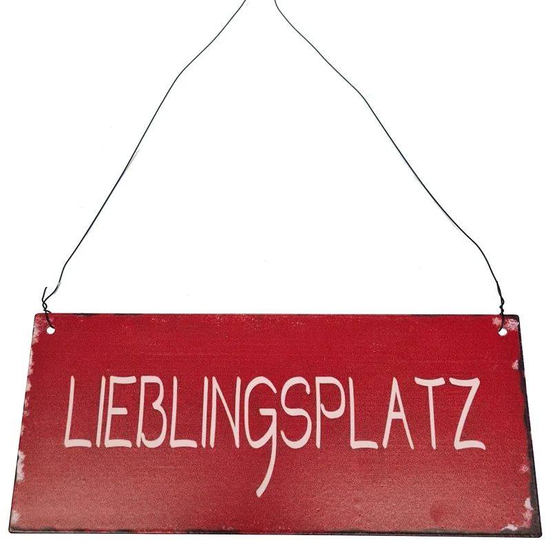 Dekoschild Lieblingsplatz Rot