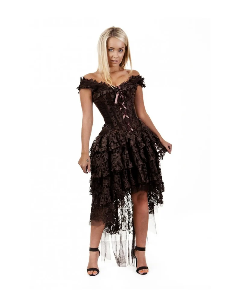 Burleska Corsagenkleid braun