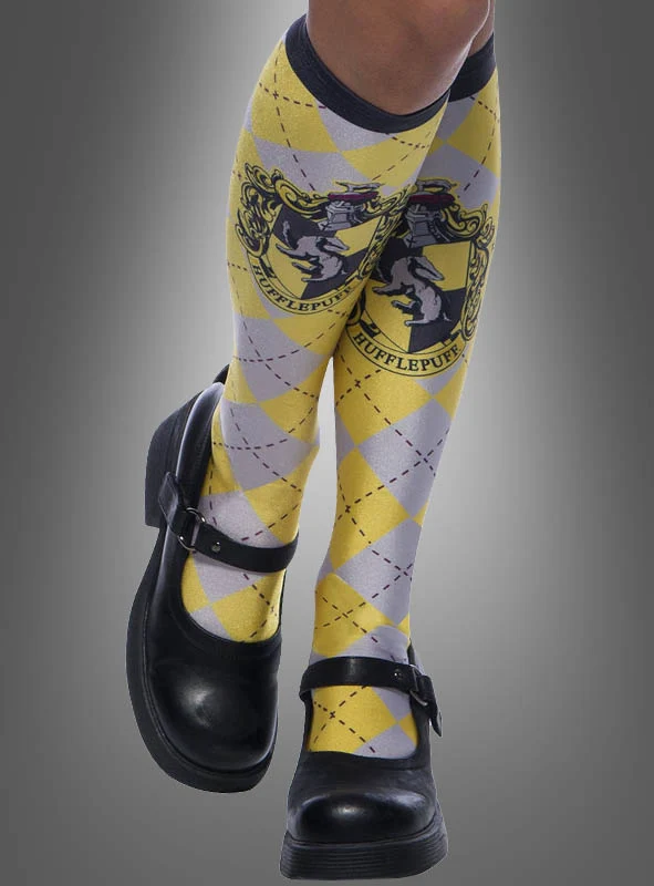 Gelbe Hufflepuff Kniestrümpfe Harry Potter