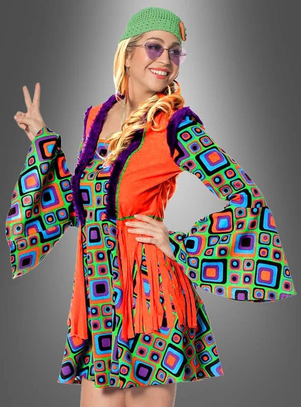 Hippiekleid mit Fransenweste