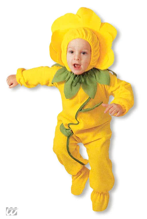 Blümchen Kleinkinder-Kostüm gelb