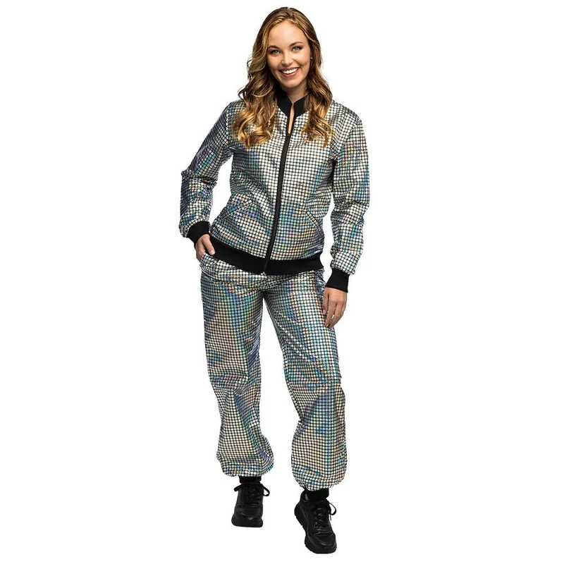 Trainingsanzug „Disco Diamond Babe“ in Silber