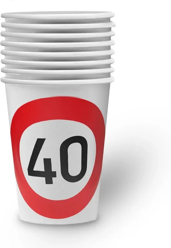 40 Jahre „Bekers“ Verkehrsschild 250 ml 8 Stück