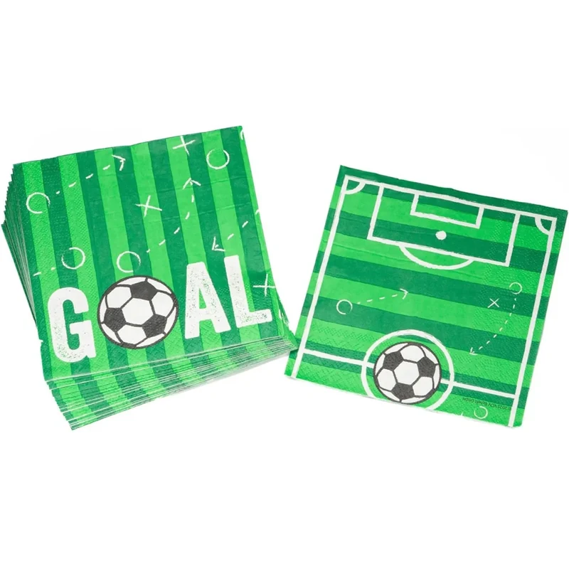 Fußball-Servietten „Goal“, 33 cm, 20 Stück