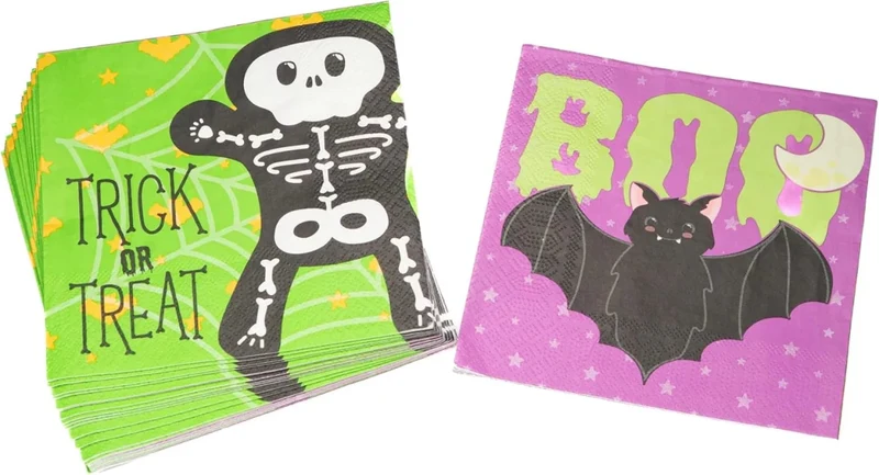 Halloween-Servietten „Trick or Treat“ 3-lagig, 33 cm, 20 Stück