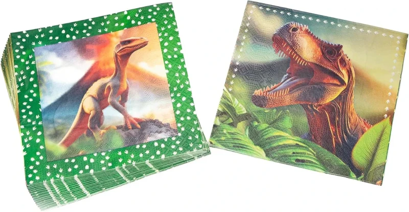Dino-Servietten, 3-lagig, 33 cm, 20 Stück