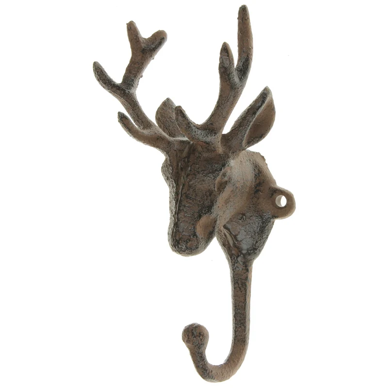 Wandhaken Hirsch Rostbraun Metall