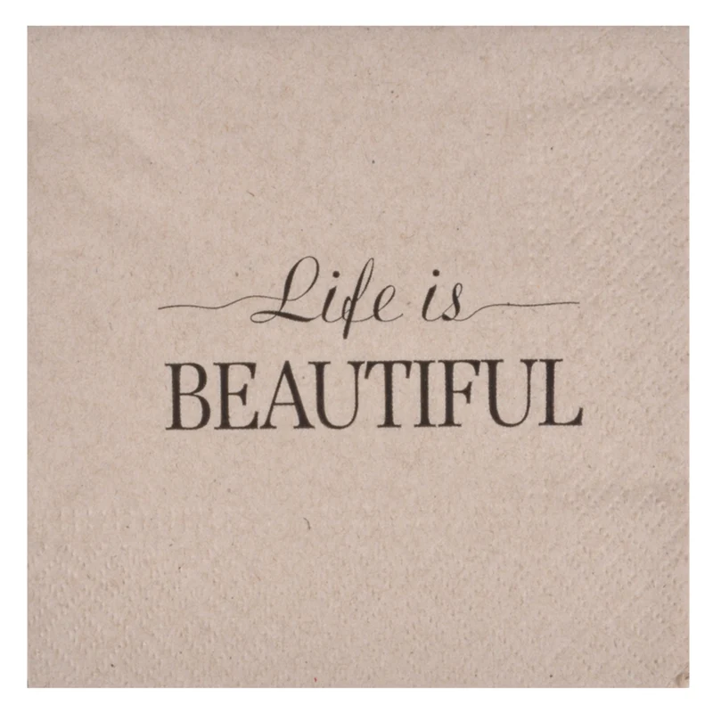 2er Set Cocktailserviette Life is beautyful 40 Stk.