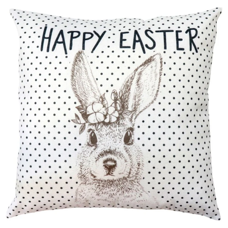 Kissenhülle Happy Easter gepunktet 40 x 40 cm