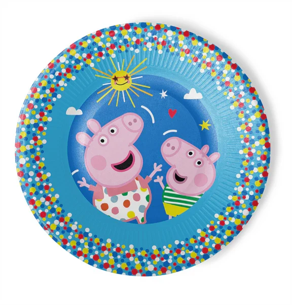 Peppa Pig Teller 23 cm, 8 Stück