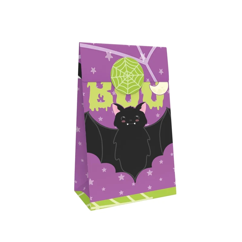 Halloween-Geschenktütchen, lila, „Boo“, 10 Stück