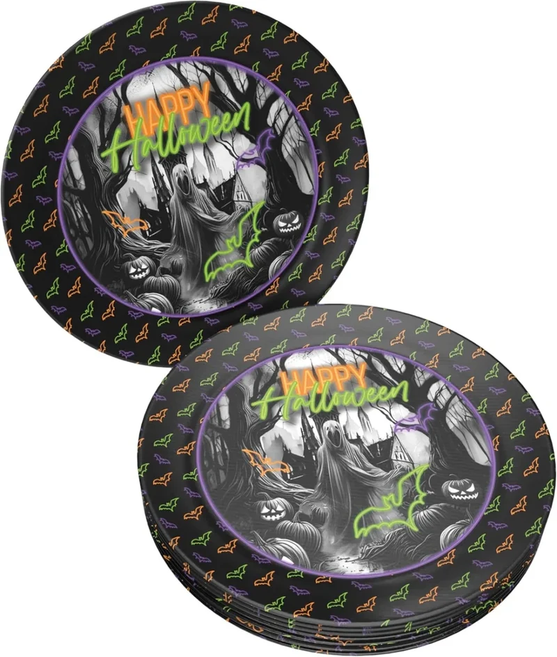 Halloween-Schilder, Neon, 23 cm, 8 Stück