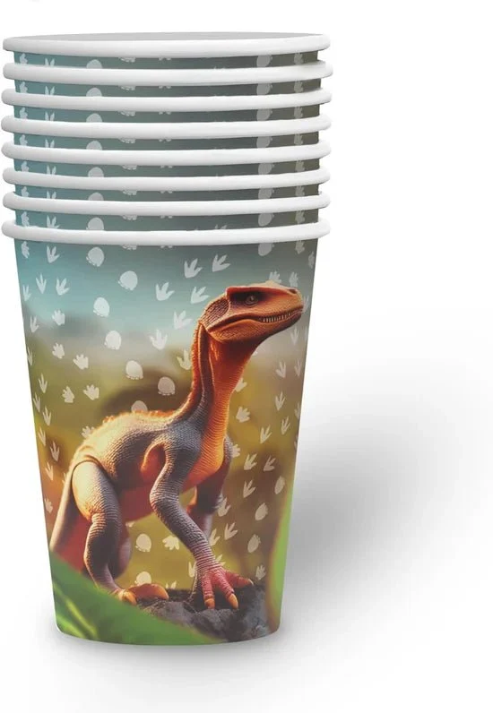 Dinosaurier-Becher 250 ml, 8er-Pack