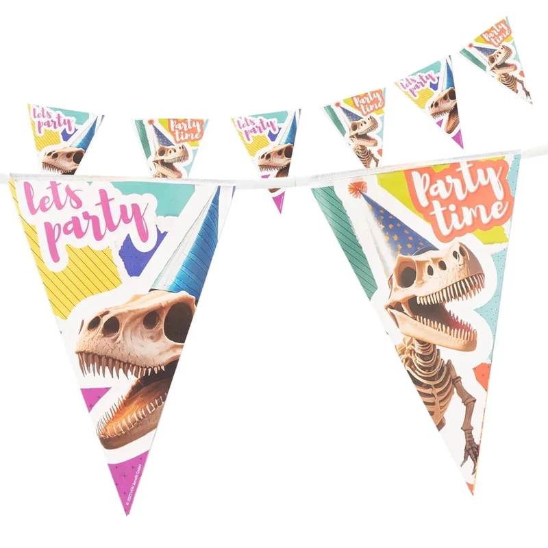Dinosaurier-Girlande „Party“, 4 m