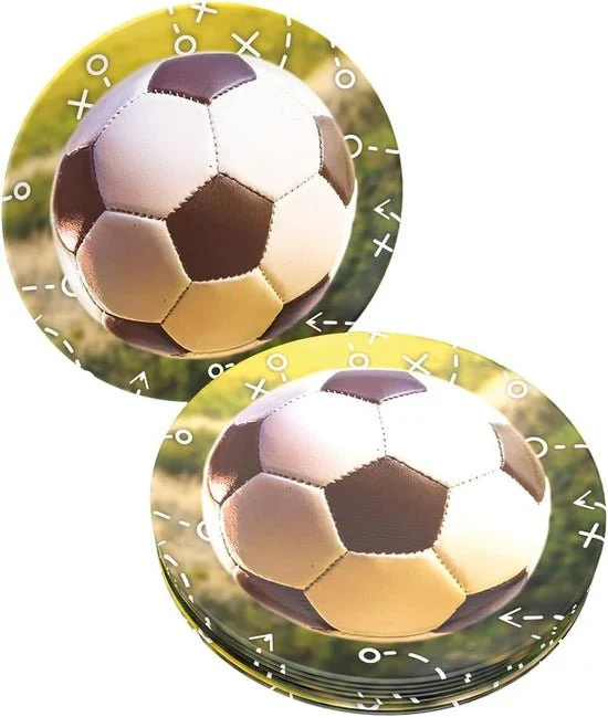 Fußball-Schilder, realistisch, 23 cm, 8 Stück