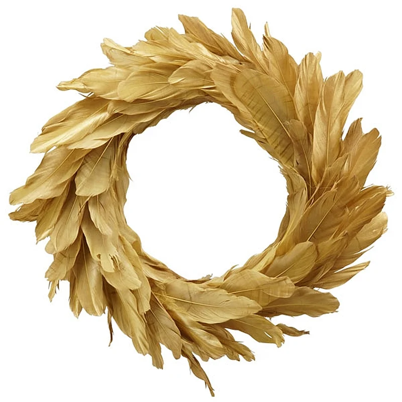 Federkranz gold 15 cm