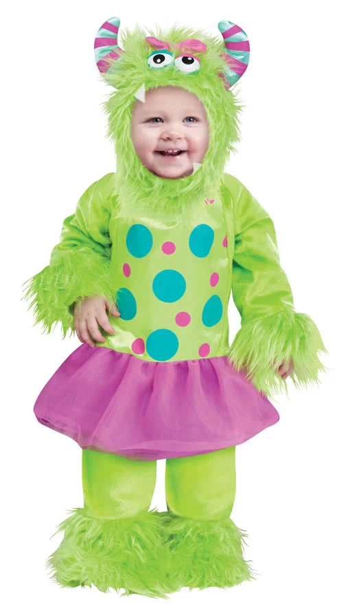 Monster im Tütü Babykostüm grün