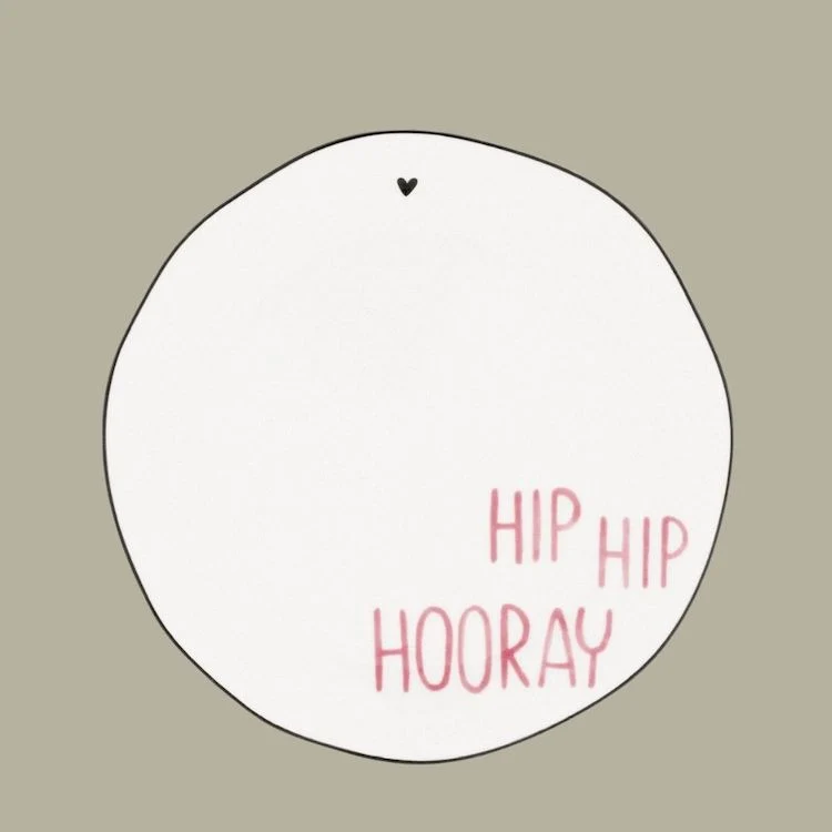Bastion Collections Kuchenteller HIP HIP HOORAY rosa