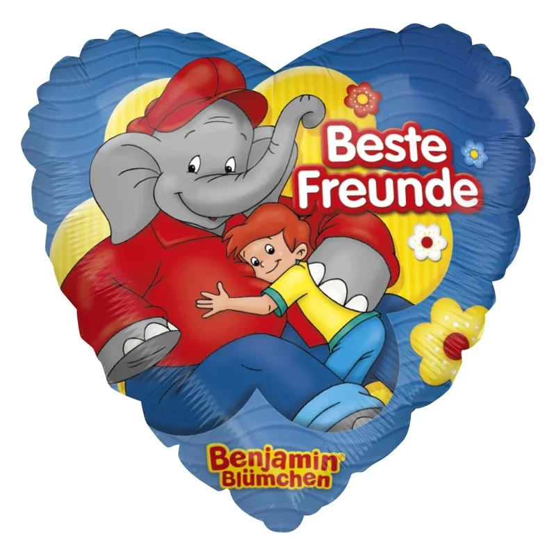 Benjamin Blümchen Ballon Herz leer 45 cm