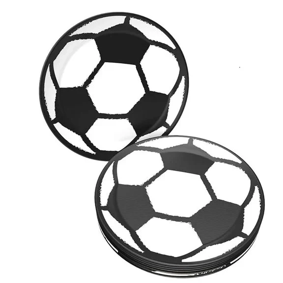 Fußball-Schilder, schwarz-weiß, Papier, 23 cm, 8 Stück
