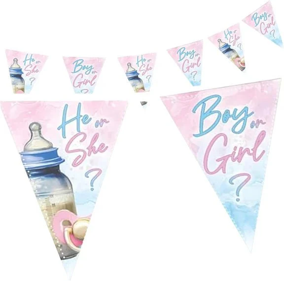 Gender-Reveal-Girlande, 5 m