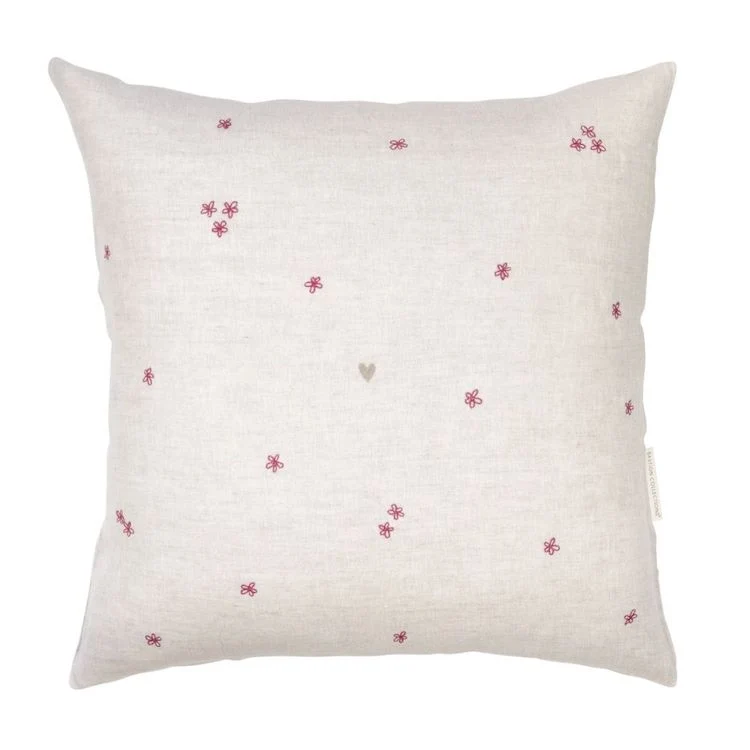 Bastion Collections Kissenhülle Natural Flowers in Red all over 60 x 60 cm